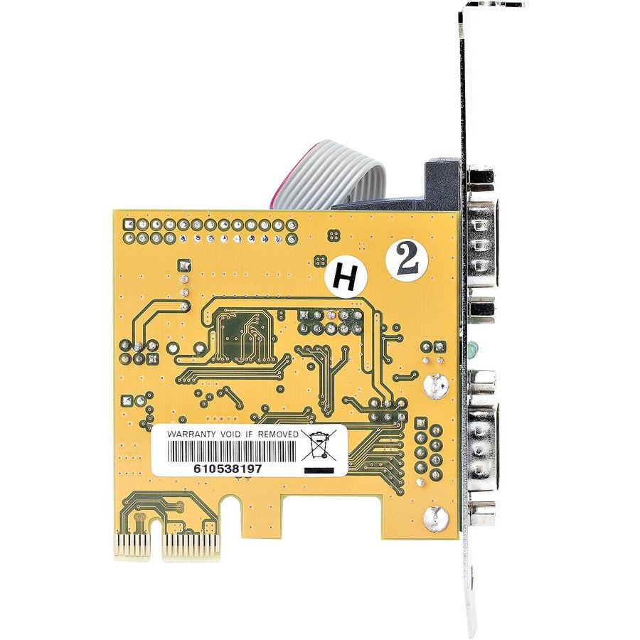 StarTech.com 2-Port PCI Express Serial Card, Dual Port PCIe to RS232 (DB9) Serial Card, 16C1050 UART, COM Retention, Windows & Linux — 21050-PC-SERIAL-CARD