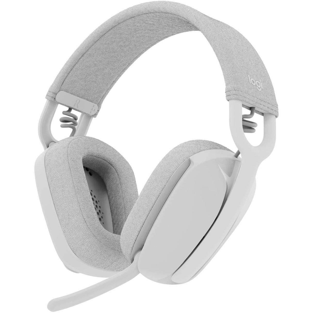 Logitech Zone Vibe 100 Wireless Over Ear Headphones, Noise Canceling Microphone, Advanced Multipoint Bluetooth Headset, Off-white — 981-001257