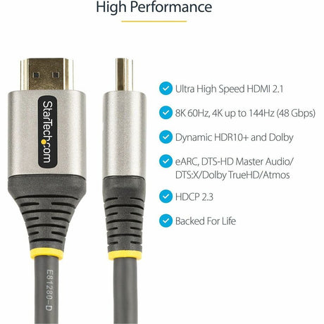 3ft/1m HDMI 2.1 Cable, Certified Ultra High Speed HDMI Cable 48Gbps, 8K 60Hz/4K 120Hz HDR10+, 8K HDMI Cable, Monitor/Display — HDMM21V1M