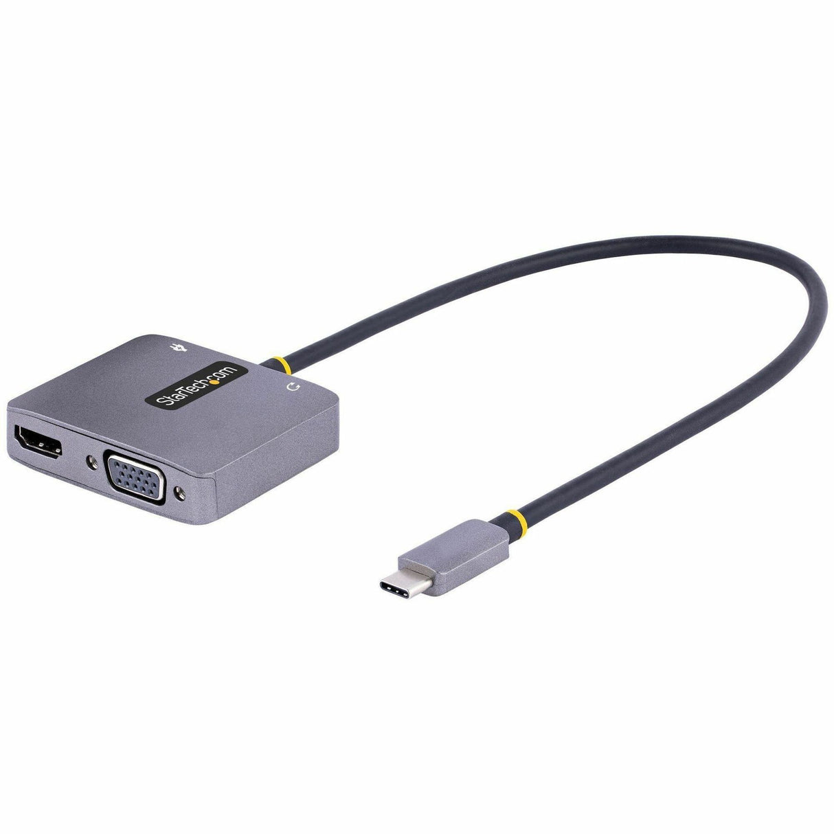 StarTech.com USB C Video Adapter, USB C to HDMI VGA Multiport Adapter, 3.5mm Audio, 4K 60Hz HDR, 100W PD 3.0 PT, USB C Display Adapter — 122-USBC-HDMI-4K-VGA