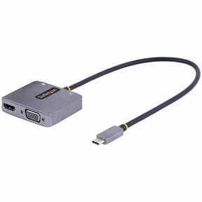 StarTech.com USB C Video Adapter, USB C to HDMI VGA Multiport Adapter, 3.5mm Audio, 4K 60Hz HDR, 100W PD 3.0 PT, USB C Display Adapter — 122-USBC-HDMI-4K-VGA