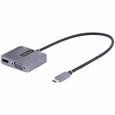 StarTech.com USB C Video Adapter, USB C to HDMI VGA Multiport Adapter, 3.5mm Audio, 4K 60Hz HDR, 100W PD 3.0 PT, USB C Display Adapter — 122-USBC-HDMI-4K-VGA