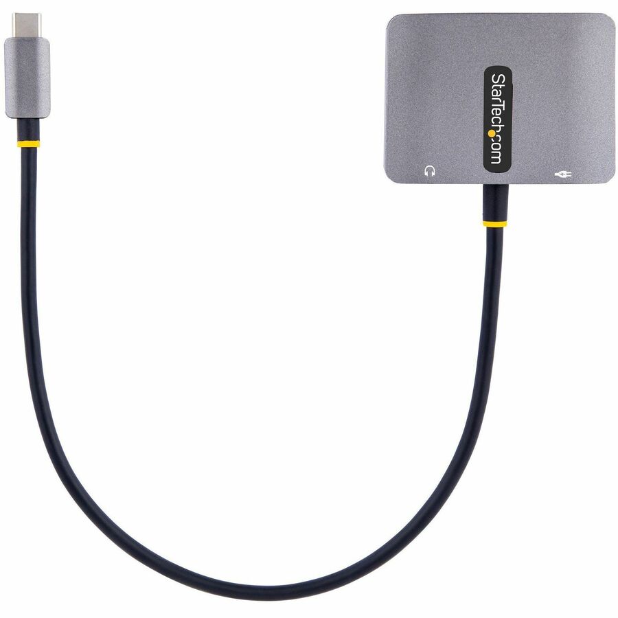 StarTech.com USB C Video Adapter, USB C to HDMI VGA Multiport Adapter, 3.5mm Audio, 4K 60Hz HDR, 100W PD 3.0 PT, USB C Display Adapter — 122-USBC-HDMI-4K-VGA