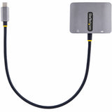 StarTech.com USB C Video Adapter, USB C to HDMI VGA Multiport Adapter, 3.5mm Audio, 4K 60Hz HDR, 100W PD 3.0 PT, USB C Display Adapter — 122-USBC-HDMI-4K-VGA