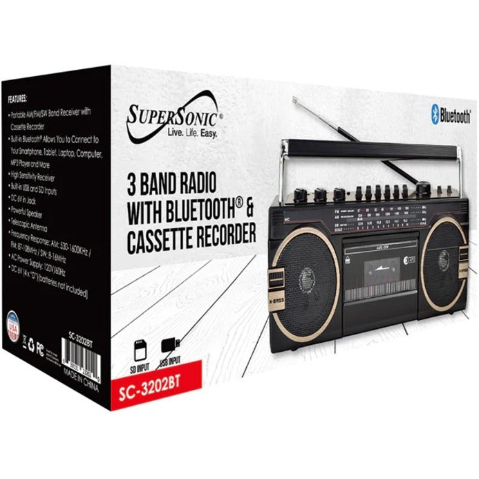 Supersonic SC-2121BT Micro Hi-Fi System - Black — SC-2121BT