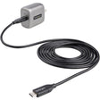 StarTech.com 30W USB-C Wall Charger, Portable GaN Charger w/ USB Power Delivery Fast Charging, USB-IF Certified, 6ft Cable, USB-C Charger — WCH1C30