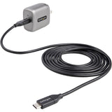 StarTech.com 30W USB-C Wall Charger, Portable GaN Charger w/ USB Power Delivery Fast Charging, USB-IF Certified, 6ft Cable, USB-C Charger — WCH1C30