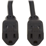 Eaton Tripp Lite Series Extension Cord Y Splitter, Right-Angle NEMA 5-15P to 2x NEMA 5-15R - Heavy Duty, 15A, 120V, 14 AWG, 1 ft. (0.3 m), Black — P024-001-15D-2