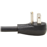 Eaton Tripp Lite Series Extension Cord Y Splitter, Right-Angle NEMA 5-15P to 2x NEMA 5-15R - Heavy Duty, 15A, 120V, 14 AWG, 1 ft. (0.3 m), Black — P024-001-15D-2