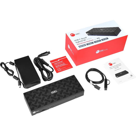 SIIG USB-C Quad Hybrid 4K Video Docking Station with 100W PD — JU-DK0Q11-S1