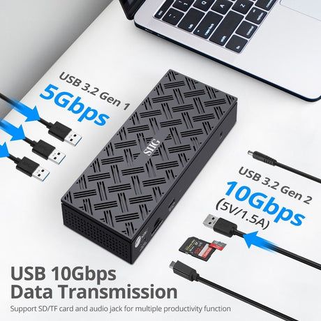 SIIG USB-C Quad Hybrid 4K Video Docking Station with 100W PD — JU-DK0Q11-S1