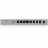 Zyxel 8-Port 2.5GbB MultiGig Ethernet Unmanaged Switch | 8 x 100/1G/2.5G Mbps Ports | Plug & Play | Metal Housing | Desktop or Wall-Mount | Ethernet Splitter | Lifetime Warranty | MG-108 — MG108