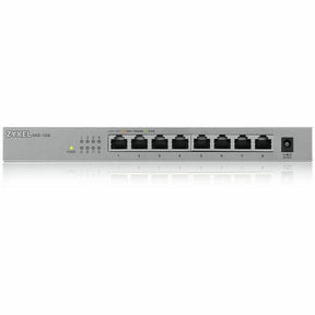 Zyxel 8-Port 2.5GbB MultiGig Ethernet Unmanaged Switch | 8 x 100/1G/2.5G Mbps Ports | Plug & Play | Metal Housing | Desktop or Wall-Mount | Ethernet Splitter | Lifetime Warranty | MG-108 — MG108