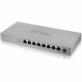 Zyxel 8-Port 2.5GbB MultiGig Ethernet Unmanaged Switch | 8 x 100/1G/2.5G Mbps Ports | Plug & Play | Metal Housing | Desktop or Wall-Mount | Ethernet Splitter | Lifetime Warranty | MG-108 — MG108