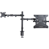 StarTech.com Monitor Arm with VESA Laptop Tray, For a Laptop & Single Display up to 32" (17.6lb/8kg), Adjustable Desk Laptop Arm Mount — A2-LAPTOP-DESK-MOUNT