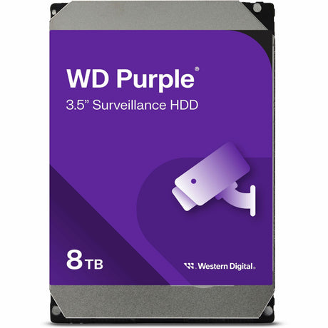 WD Purple WD85PURZ 8 TB Hard Drive - 3.5" Internal - SATA (SATA/600) - Conventional Magnetic Recording (CMR) Method — WD85PURZ