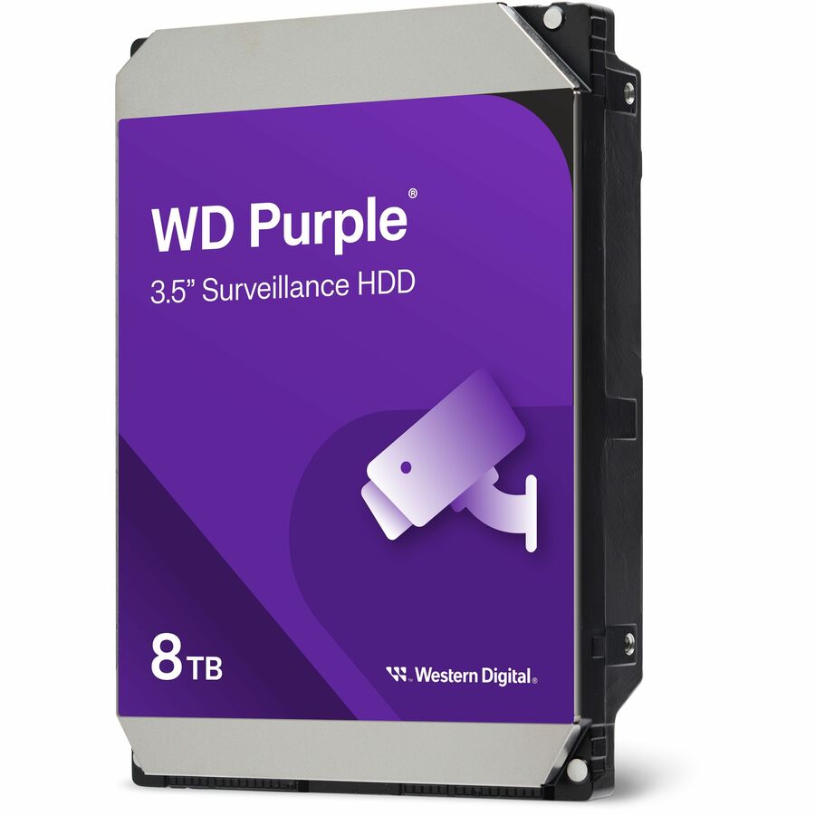 WD Purple WD85PURZ 8 TB Hard Drive - 3.5" Internal - SATA (SATA/600) - Conventional Magnetic Recording (CMR) Method — WD85PURZ