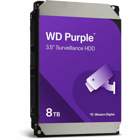 WD Purple WD85PURZ 8 TB Hard Drive - 3.5" Internal - SATA (SATA/600) - Conventional Magnetic Recording (CMR) Method — WD85PURZ