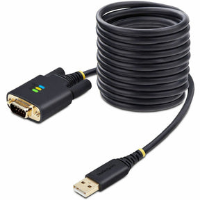 StarTech.com 10ft (3m) USB to Serial Adapter Cable, COM Retention, FTDI, DB9 RS232, Interchangeable DB9 Screws/Nuts, Windows/macOS/Linux — 1P10FFC-USB-SERIAL