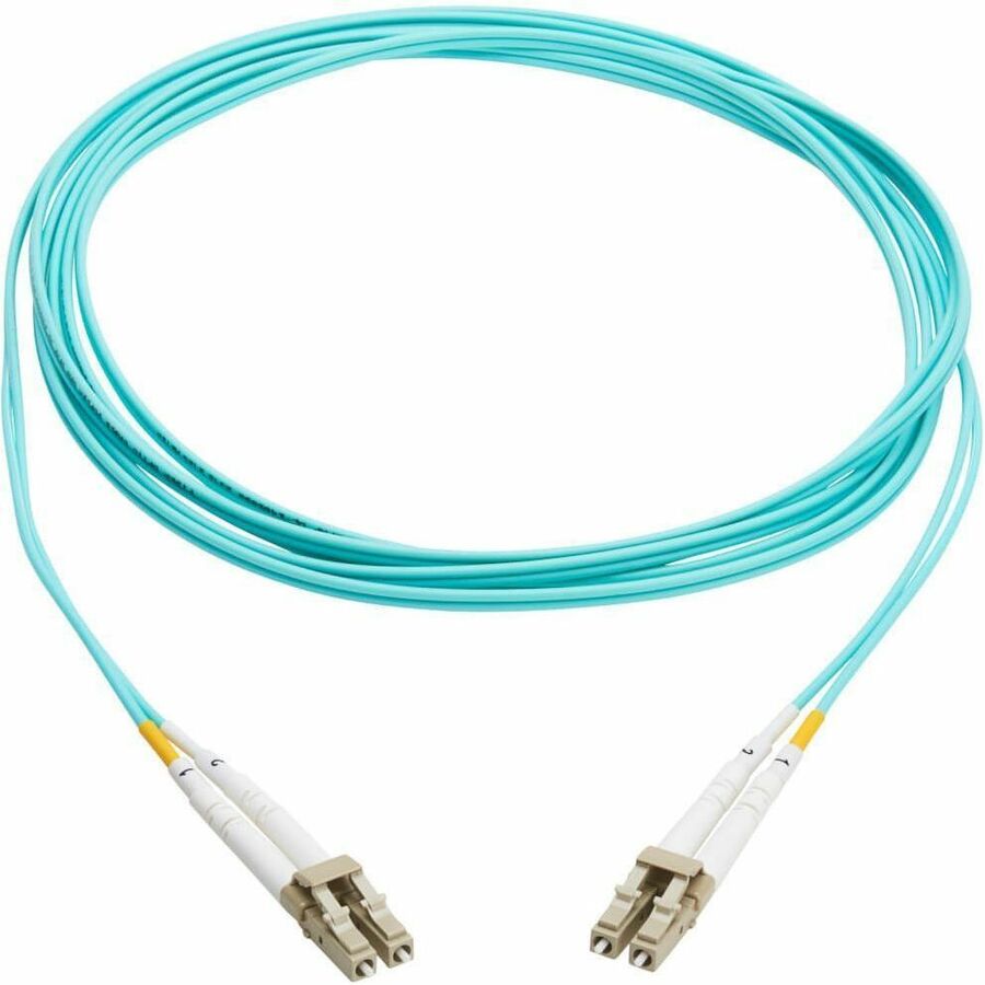 Eaton Tripp Lite Series 10Gb Duplex Multimode 50/125 OM3 OFNP Fiber Patch Cable (LC/LC) - Aqua, 4 m (13.1 ft.), TAA — N820-04M-TAA