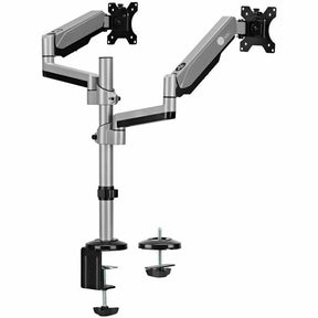 SIIG Dual Stacked Monitor Arm Desk Mount - 17" - 32" - Max Load 19.8 lbs for each arm - VESA 75/100mm — CE-MT3R11-S1