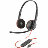 Poly Blackwire 3220 Stereo Headset +USB-C/A Adapter TAA — 8M3U6AA#ABA
