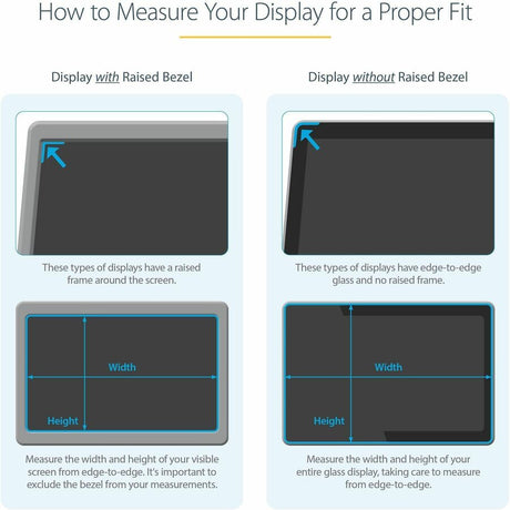 StarTech.com 23.6-inch 16:9 Computer Monitor Privacy Filter, Anti-Glare Privacy Screen w/51% Blue Light Reduction, +/- 30 deg. View Angle — 23669-PRIVACY-SCREEN