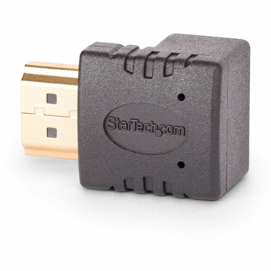 StarTech.com Down Angle HDMI 2.0 Adapter, Male to Female, Vertical 90-Degree Angled HDMI Port Saver, 4K 60Hz, High Speed HDMI Connector Extension — HDMI2HDMIMFDN