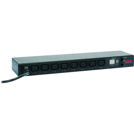 APC NetShelter Switched Rack PDU, 1U, 1PH, 2.3kW 230V 10A or 2.5kW 208V 12A, 8 C13 outlets, C14 cord — AP7920B