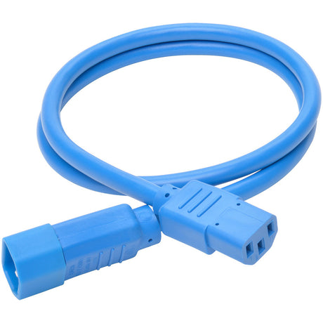 Eaton Tripp Lite Series Heavy-Duty PDU Power Cord, C13 to C14 - 15A, 250V, 14 AWG, 3 ft. (0.91 m), Blue — P005-003-ABL