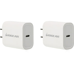 IOGEAR GearPower Compact USB-C 20W Charger 2-Pack — GPAWC20W2P
