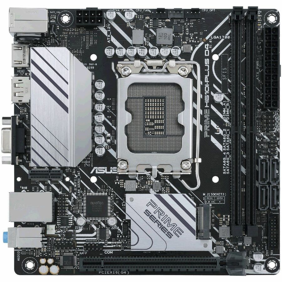 Asus Prime PRIME H610I-PLUS D4-CSM Desktop Motherboard - Intel H610 Chipset - Socket LGA-1700 - Mini ITX — PRIMEH610I-PLUSD4-CSM