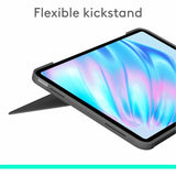 Logitech Combo Touch iPad Air 11-inch (M2 & M3), iPad Air (5th gen) Keyboard Case - Detachable backlit keyboard with kickstand - Oxford Grey — 920-012626