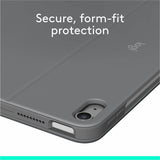 Logitech Combo Touch iPad Air 11-inch (M2 & M3), iPad Air (5th gen) Keyboard Case - Detachable backlit keyboard with kickstand - Oxford Grey — 920-012626