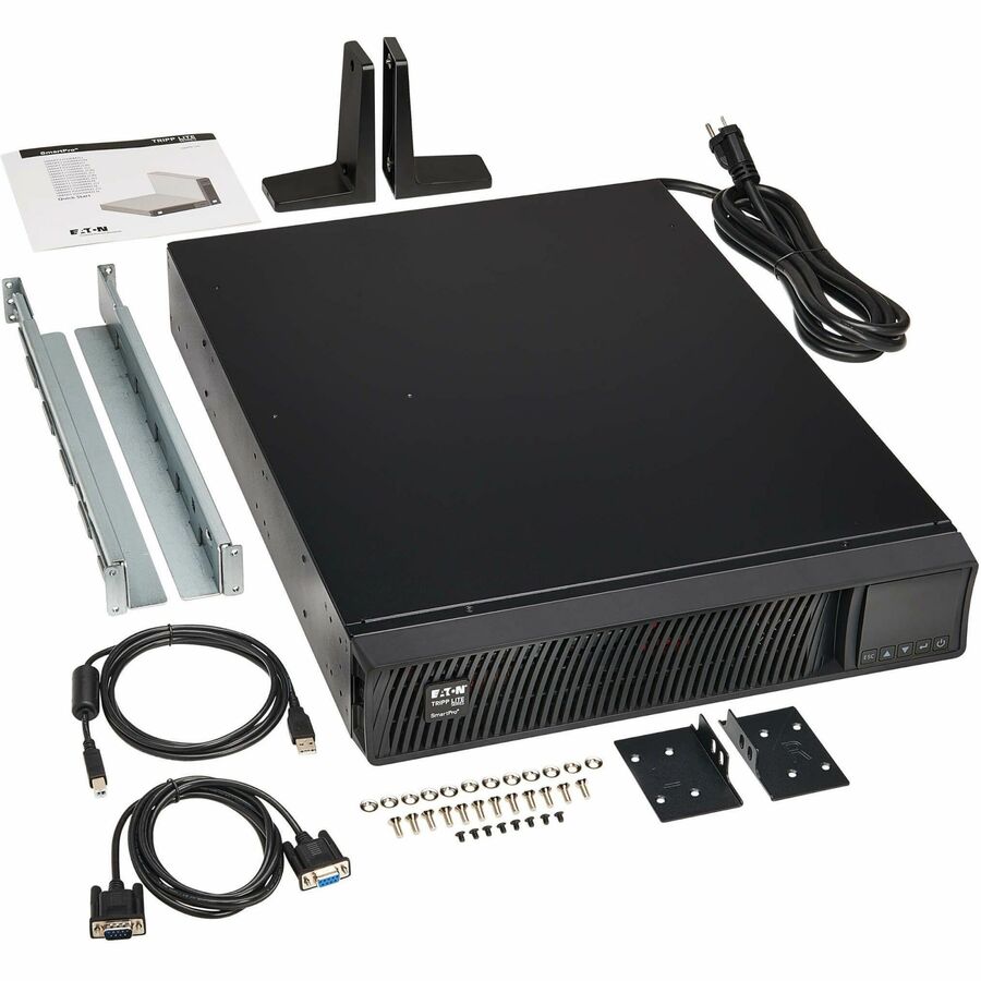 Eaton Tripp Lite Series SmartPro 1440VA 1440W 120V Line-Interactive Sine Wave UPS - 8 Outlets, Extended Run, Network Card Option, LCD, USB, DB9, 2U Rack/Tower, TAA — SMART1500RXLTAA