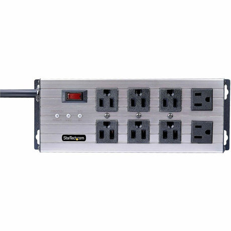 StarTech.com 8-Outlet Industrial Power Strip 125V/15A, EMI/RFI Isolation, Surge Protection, Mountable PDU, 12ft NEMA 5-15P Cord, UL Listed — 8N515S12-POWER-STRIP