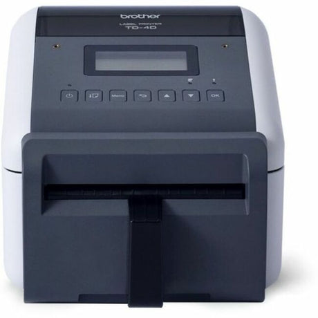 Brother TD-4550DNWBFC Desktop Direct Thermal Printer - Monochrome - Label Print - Fast Ethernet - USB - USB Host - Serial - Bluetooth 4.2 - IEEE 802.11a/b/g/n Wireless LAN - With Cutter — TD4550DNWBFC