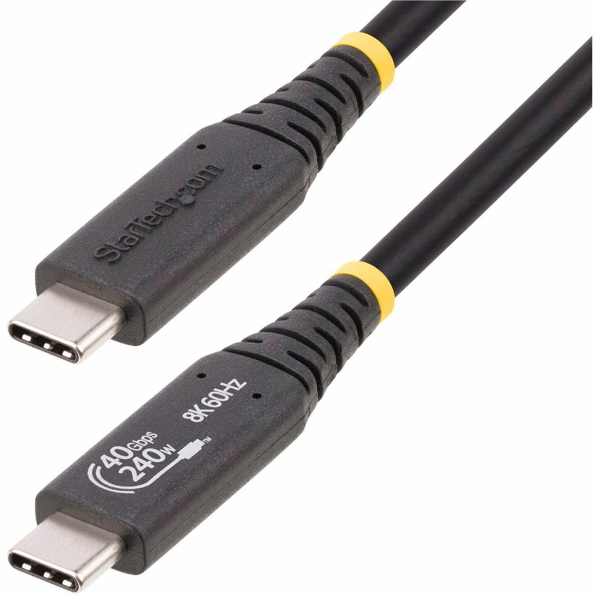 StarTech.com 1m (3.3ft) USB4 Cable, USB-IF Certified USB-C Cable, 40 Gbps, 240W PD 3.1, 8K 60Hz, Compatible w/Thunderbolt/USB 3.2 Ports — 1M-40G-USB4-CABLE