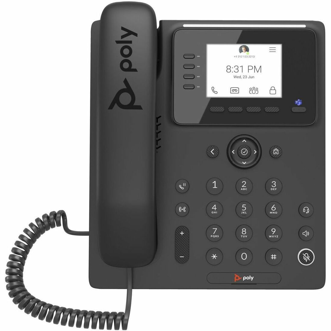 Poly CCX 350 IP Phone - Corded - Corded - Desktop, Wall Mountable - Black — 8F3G3AA#ABA