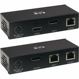 Eaton Tripp Lite Series DisplayPort over Cat6 Extender Kit, Transmitter and Receiver with Repeater, 4K 60 Hz, 4:4:4, Power over Cable, 230 ft. (70 m), TAA — B127A-111-BDTDA