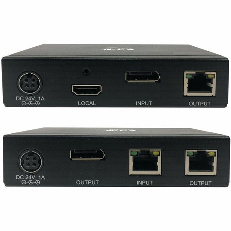 Eaton Tripp Lite Series DisplayPort over Cat6 Extender Kit, Transmitter and Receiver with Repeater, 4K 60 Hz, 4:4:4, Power over Cable, 230 ft. (70 m), TAA — B127A-111-BDTDA