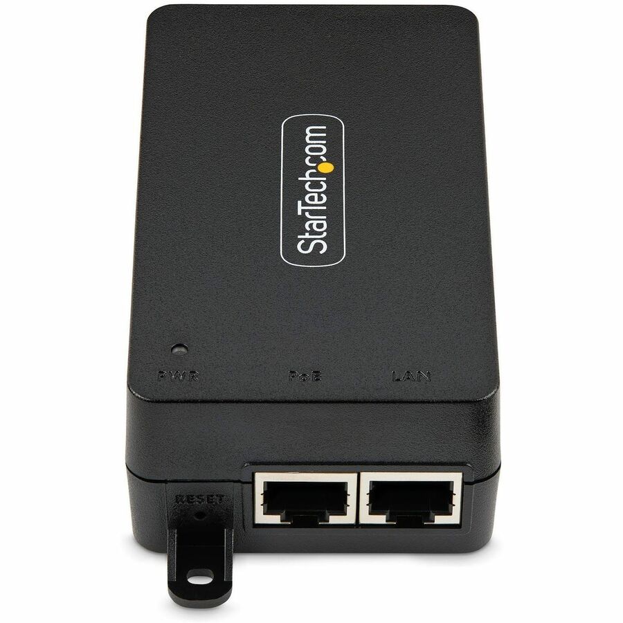 StarTech.com 1-Port 10Gbps Gigabit PoE++ Injector, 60W, 2.5/5/10G Ethernet/10/100/1000M, PoE++ (802.3af/at/bt), Wall Mountable, Unmanaged — AF31XC-POE-INJECTOR
