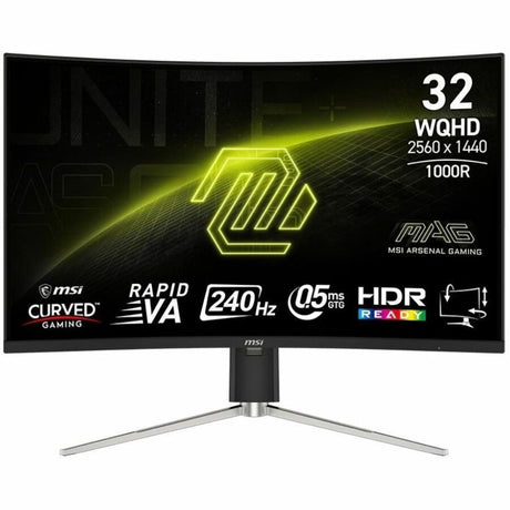 MSI MAG 325CQRXF E2 32" Class WQHD Curved Screen Gaming LED Monitor - 16:9 - Metallic Black — MAG325CQRXFE2