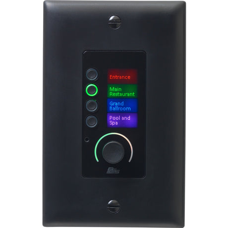 BSS EC-4BV Ethernet Controller with 4 Buttons and Volume Control — BSSEC4BV-BLK-M