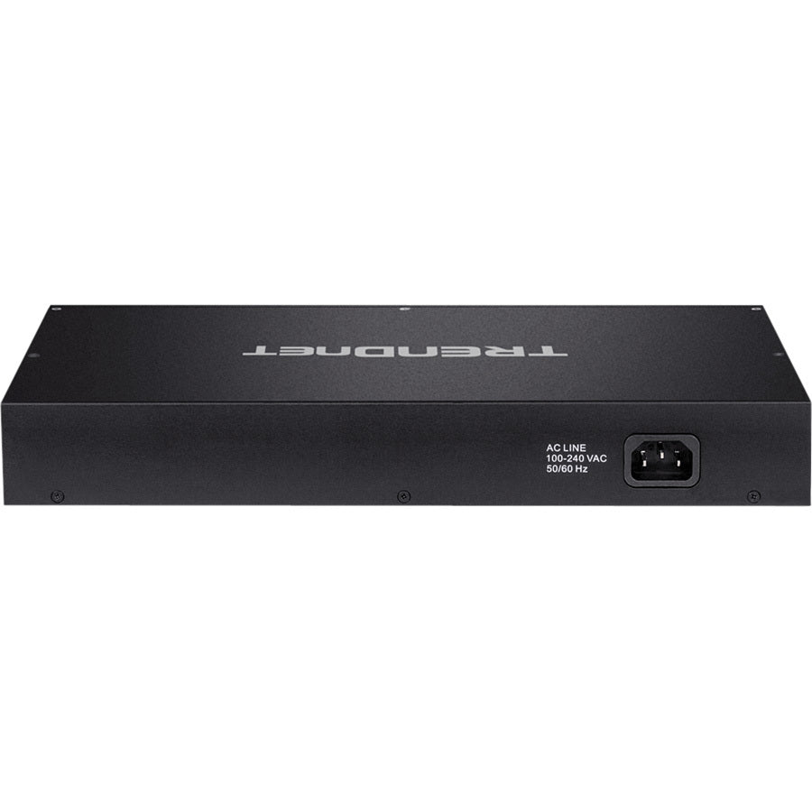 TRENDnet 12-Port Gigabit PoE+ Smart Surveillance Switch with 8 x Gigabit PoE+ Ports; TPE-3012LS; 2 x Gigabit Ports; 2 x SFP Slots; 110W PoE Budget; Long Range PoE+; VLAN; QoS; LACP; ONVIF — TPE-3012LS