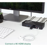 Plugable USB C Docking Station with Charging, Compatible with Thunderbolt 3 and USB-C MacBooks and Specific Windows, Chromebook, Linux Systems — UD-CA1A