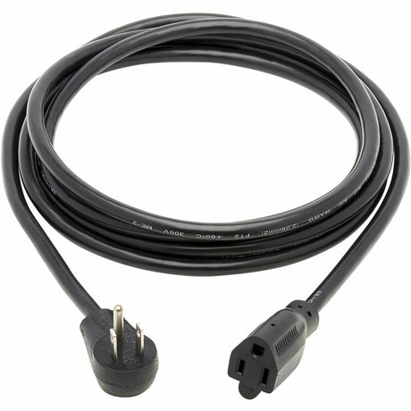 Eaton Tripp Lite Series Power Extension Cord, Right-Angle NEMA 5-15P to NEMA 5-15R - Heavy-Duty, 15A, 120V, 14 AWG, 10 ft. (3.05 m), Black — P024-010-15D