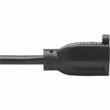 Eaton Tripp Lite Series Power Extension Cord, Right-Angle NEMA 5-15P to NEMA 5-15R - Heavy-Duty, 15A, 120V, 14 AWG, 10 ft. (3.05 m), Black — P024-010-15D