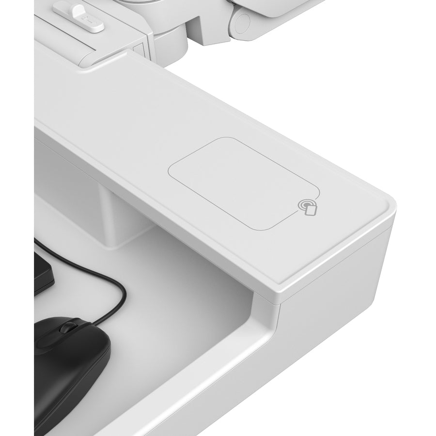 Ergotron CareFit Wall Mount for Keyboard, Monitor, Mount Extension, LCD Display - White — 45-618-251