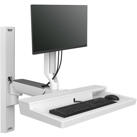 Ergotron CareFit Wall Mount for Keyboard, Monitor, Mount Extension, LCD Display - White — 45-618-251